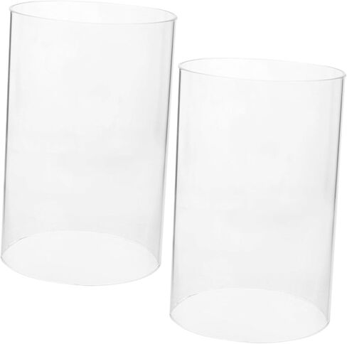 2Pcs Glass Candle Holders Open Flame Candle Shades for Pillar Candles Elegant Hurricane Candle Covers for Romantic and Centerpieces in Kuwait