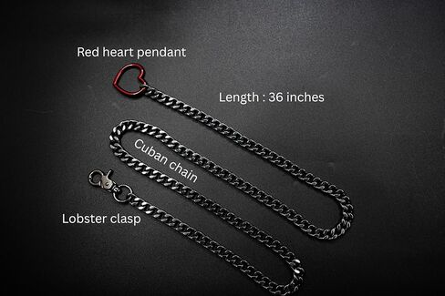 Gold Layered Necklaces for Women, Silver Cuban Slip Chain Heart O-ring Chunky Chain Necklace, 36 Inches Adjustable Lariat Heart Y-Necklace for Women and Men, Goth Jewelry Necklace in Kuwait