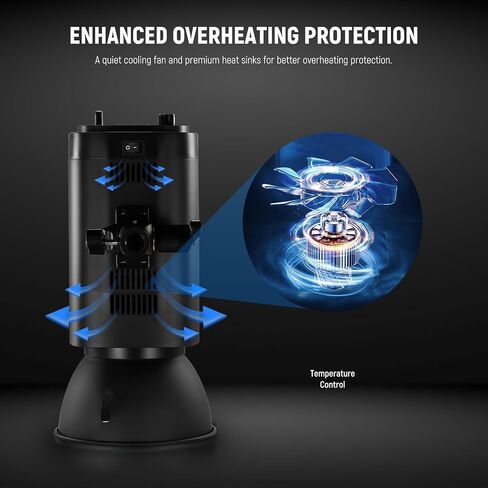 NEEWER S101-400W PRO ضوء فلاش ستروب مع 2.4G الزناد 150W مصباح النمذجة 400Ws GN65 5600K بوينز جبل عاكس S1 / S2 وضع مروحة صامتة متوافقة مع QPRO للتصوير الفوتوغرافي لصورة منتج الاستوديو in Saudi Arabia