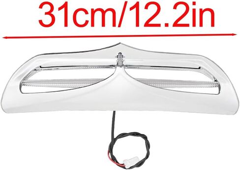 LED Lighted Fairing Air Vent Accent, Fairing Air Vent Trim with LED Accent Light, Front Batwing Fairing Vent Trim with LED Accent Lights Cover, Silver in Saudi Arabia