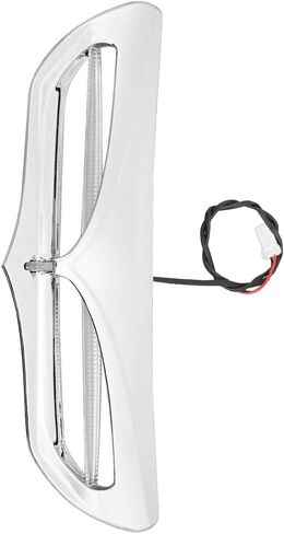 LED Lighted Fairing Air Vent Accent, Fairing Air Vent Trim with LED Accent Light, Front Batwing Fairing Vent Trim with LED Accent Lights Cover, Silver in Saudi Arabia