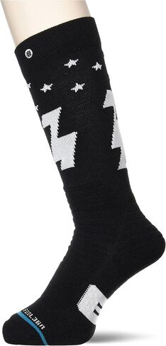 Stance Kids Fully Charged Snow Socks (Black, Large (Kids 3-5.5 / Men 3-5.5 / Women 5-7.5)) in Saudi Arabia