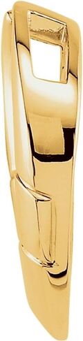 14k White and Yellow Two Tone Gold Pendant Enhancer Fine Jewelry for Women Gifts for Her (19.25x15.75mm, Mounting Only, Not All Stones Included) in Saudi Arabia