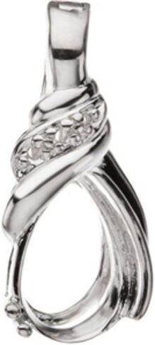 Semi-Polished 14k White Gold 12x8mm Pear Shape Enhancer for Pendant Fine Jewelry for Women Gifts for Her (Mounting Only, Not All Stones Included) in Saudi Arabia
