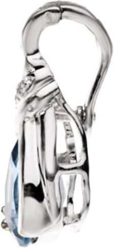 Semi-Polished 14k White Gold 12x8mm Pear Shape Enhancer for Pendant Fine Jewelry for Women Gifts for Her (Mounting Only, Not All Stones Included) in Saudi Arabia