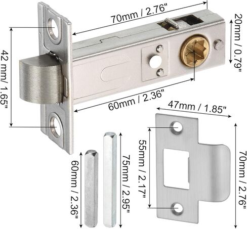 قفل باب دائري من PATIKIL، مقبض باب من الفولاذ المقاوم للصدأ 304 مخفي، مقبض باب يسحب الأثاث لباب جيب الخصوصية، فضي in Kuwait