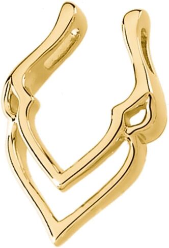 14k Yellow Gold Pendant Enhancer Fine Jewelry for Women Gifts for Her (25.5x17mm, Mounting Only, Not All Stones Included) in Saudi Arabia