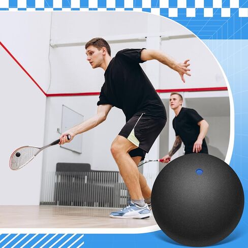 12 Pcs Squash Ball Professional Double Yellow Dot Squash Ball High Reliability Practical to Use Excellent Performance Rubber Squash Balls for Training Practice and Competition in Kuwait