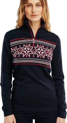 Dale of Norway Tindefjell Women’s Sweater - Women’s Merino Wool Sweater - Slim Fit Quarter-Zip Wool Ski Sweaters for Women in Saudi Arabia