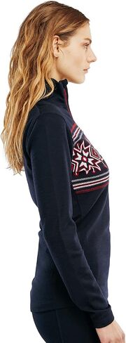 Dale of Norway Tindefjell Women’s Sweater - Women’s Merino Wool Sweater - Slim Fit Quarter-Zip Wool Ski Sweaters for Women in Saudi Arabia