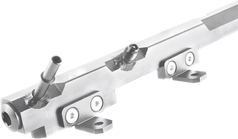 1Pcs Billet Aluminum Fuel Rail Compatible with 1997-2001 Jeep Wrangler/TJ/Cherokee & 1995-2004 Jeep Grand Cherokee 4.0L L6 Gas 96 97 98 99 00 01 02 03 04 (Silver) in Saudi Arabia
