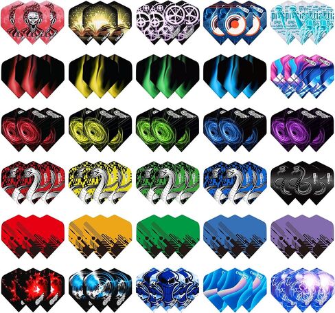 CyeeLife 105Pcs Dart Flights,Standard Dart Flights Durable PET Dart Flights for Soft Tip and Steel Tip,Darts accessories in Saudi Arabia