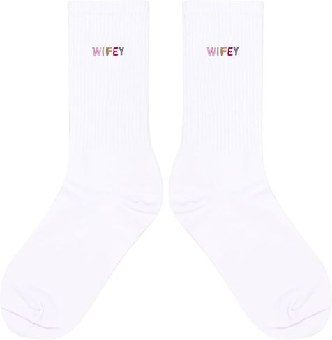 Babe Socks, Sweet Gift, Embroidered Socks For Men, Women, 1 Pairs - Couple Gift For For Girlfriend, Boyfriend, Wife, Husband, Fiancee, Fiancé. (106) in Saudi Arabia