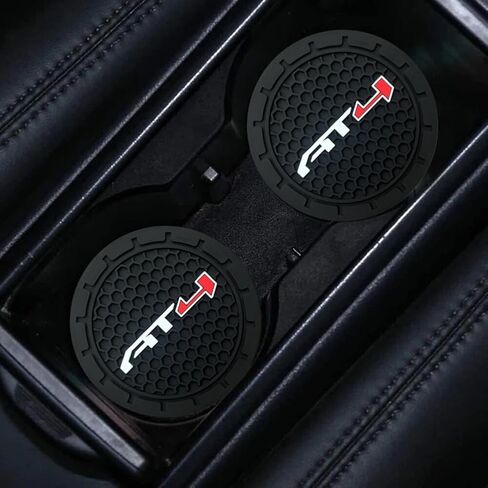حامل كأس السيارة 2PCS لـ GMC AT4 Accessories Auto Auto Anti Cup Cust Asserts Coaster Care Interior - Black (for AT4) in Kuwait