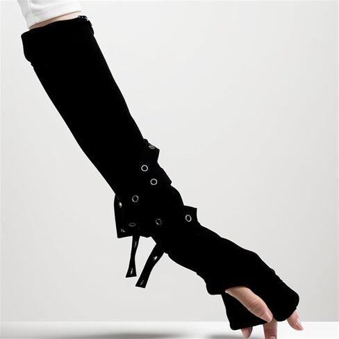 Gothic for Arm Warmers Women Punk Fingerless Goth Rave Rave Emo Grunge in Saudi Arabia