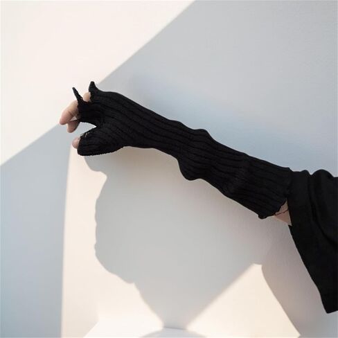 Gothic for Arm Warmers Women Punk Fingerless Goth Rave Rave Emo Grunge in Saudi Arabia
