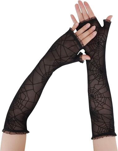 Gothic for Arm Warmers Women Punk Fingerless Goth Rave Rave Emo Grunge in Saudi Arabia