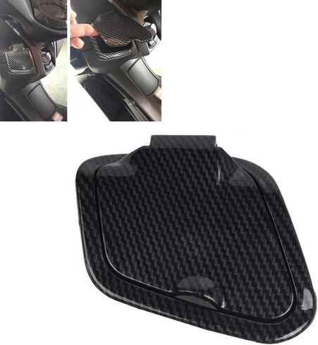 Tool Box Storage Cover Lid ABS Side Pocket Guard Cover Charger Waterproof Cap Compatible with Yamaha NMAX125 NMAX155 NMAX 125 155 V1 V2 N-MAX 2020 2021 2022 2023 in Kuwait