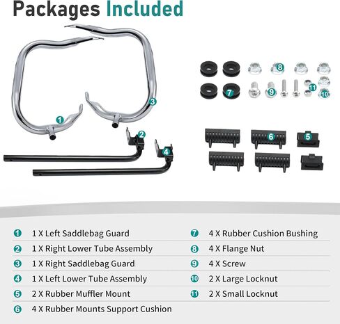 Mokitdora Touring الخلفية Bardbag Bracket Bars 1.25 "متوافق مع 2014 Harley Street Road Electra Glide Road Round ، Chrome in Saudi Arabia
