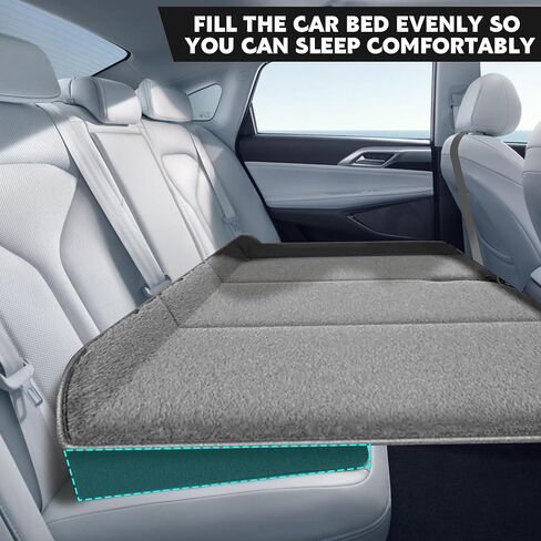 Balapet Car Seat Wedge Cushion Care Prack Press Pluder لملء المقعد الخلفي للسيارة لضبط تسطيح المقعد ، مريح للنوم ، ومناسب للمعدات الخلفية للسيارات ، وجذوع الشاحنات ، والمخيم in Saudi Arabia