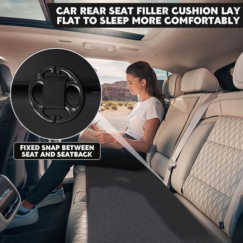Balapet Car Seat Wedge Cushion Care Prack Press Pluder لملء المقعد الخلفي للسيارة لضبط تسطيح المقعد ، مريح للنوم ، ومناسب للمعدات الخلفية للسيارات ، وجذوع الشاحنات ، والمخيم in Saudi Arabia