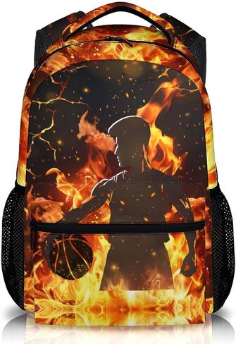 Sport Backpack for Kids Boys - Soccer Player Backpacks for School Travel - 17 Inch Large Capacity Durable Bookbag for Kindergarten Primary Middle College in Saudi Arabia