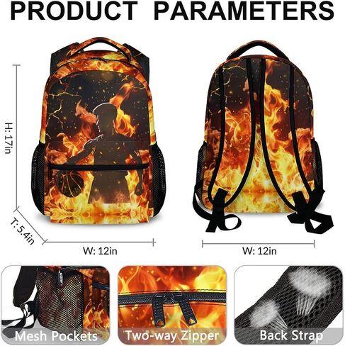 Sport Backpack for Kids Boys - Soccer Player Backpacks for School Travel - 17 Inch Large Capacity Durable Bookbag for Kindergarten Primary Middle College in Saudi Arabia