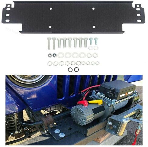لجيب لرينجلر 1987-1995 1997-2006 YJ TJ 2-Door Steel Winch Plate LB اليسر in Saudi Arabia