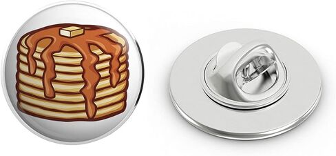 كومة كلاسيكية بسيطة من الفطائر مع كرار كاريكاتوري جولة معدني 0.75 بوصة دبوس القبعة قميص دبوس التعادل in Kuwait