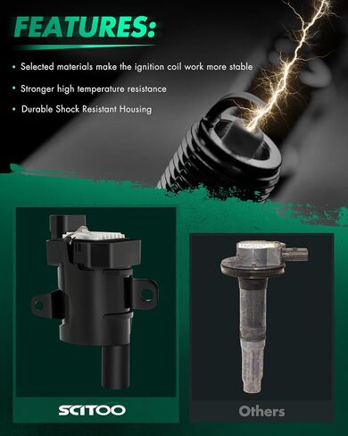 مجموعة ملفات الإشعال الجديدة 100% من SCITOO 8 قطع متوافقة مع سيارات Buick/Cadillac/Chevy/GMC/Hummer/Isuzu/Workhorse 1999-2007 مناسبة لـ OE: UF262 C1251 in Saudi Arabia