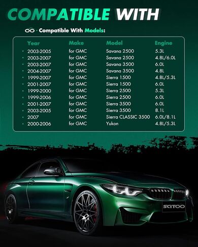 مجموعة ملفات الإشعال الجديدة 100% من SCITOO 8 قطع متوافقة مع سيارات Buick/Cadillac/Chevy/GMC/Hummer/Isuzu/Workhorse 1999-2007 مناسبة لـ OE: UF262 C1251 in Saudi Arabia
