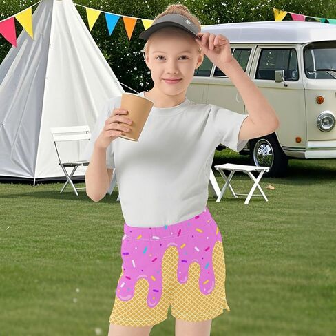 Girls Athletic Shorts Summer Casual Girls Sports Shorts with Pockets for 7-15Y in Saudi Arabia