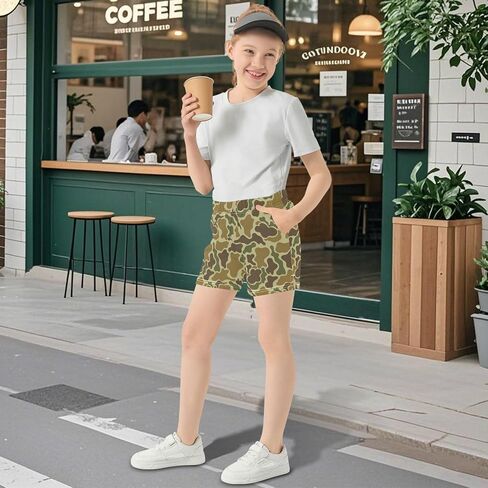Girls Athletic Shorts Summer Casual Girls Sports Shorts with Pockets for 7-15Y in Saudi Arabia