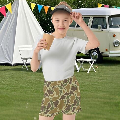 Girls Athletic Shorts Summer Casual Girls Sports Shorts with Pockets for 7-15Y in Saudi Arabia