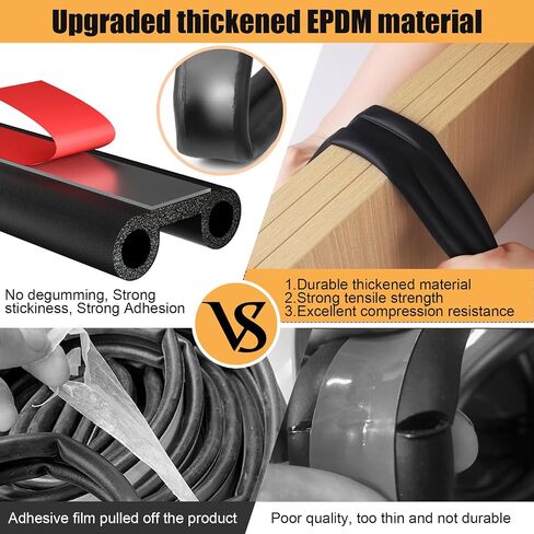 Tonneau Cover Seal Strip - 24.9Ft Truck Tailgate Seal Kit, Adhesive Rubber Weather Stripping for Pickups Tailgate, Camper Shell, Tonneau Cover, Truck Topper ＆ Cap in Saudi Arabia