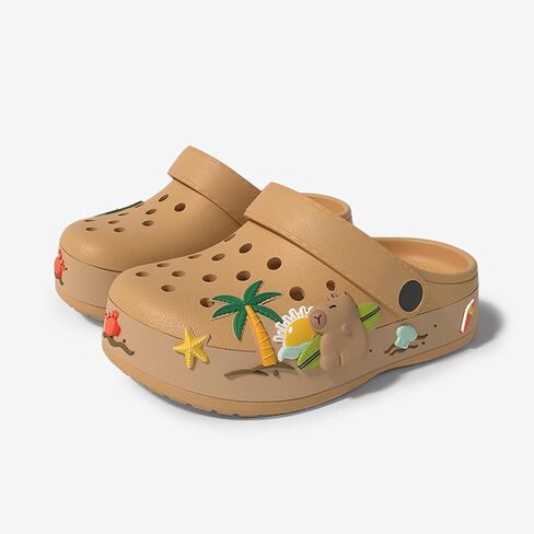 Sunporx Kids Girls Boys Clogs Garden Shoes Toddler/Little Kid Cartoonals Sandals Summer Wightweight Outdoor Beach Pool Shoes in Kuwait