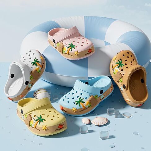 Sunporx Kids Girls Boys Clogs Garden Shoes Toddler/Little Kid Cartoonals Sandals Summer Wightweight Outdoor Beach Pool Shoes in Kuwait
