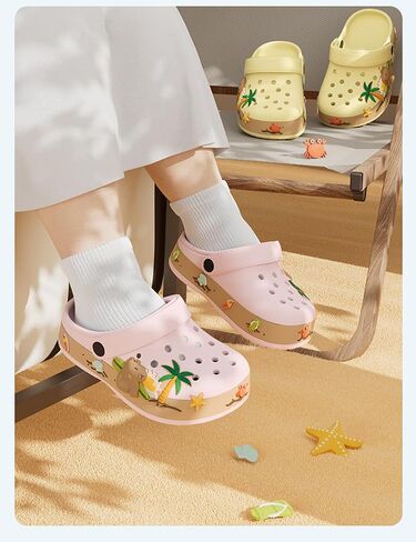 Sunporx Kids Girls Boys Clogs Garden Shoes Toddler/Little Kid Cartoonals Sandals Summer Wightweight Outdoor Beach Pool Shoes in Kuwait