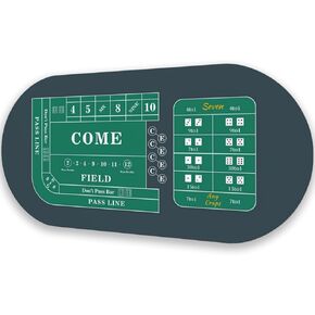 AQQA Poker Table Top 70" x 35"with Black Playing Cards, Texas Hold'em Poker Rubber Mat Poker Topper for Tables,Folding Portable Poker Table Top Layout for Poker Game in Kuwait