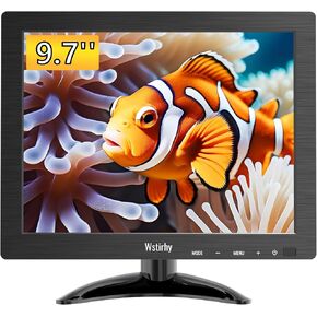 شاشة صغيرة 10.1 بوصة (1920 × 1200) IPS 178 درجة زاوية عرض تدعم HDMI VGA AV BNC مدخل USB للكمبيوتر المحمول، مكبر صوت مدمج بشاشة المطبخ، قابل للتركيب على VESA، جهاز تحكم عن بعد in Kuwait