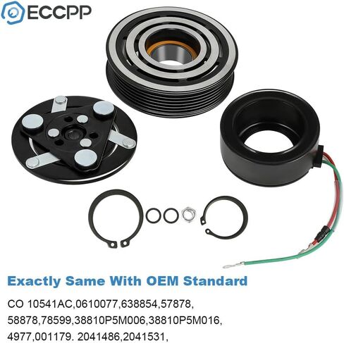 ECCPP A/C Compressor with Clutch 2001-2005 Fit for Honda Civic 1.7L CO 10541AC AC Compressor in Kuwait