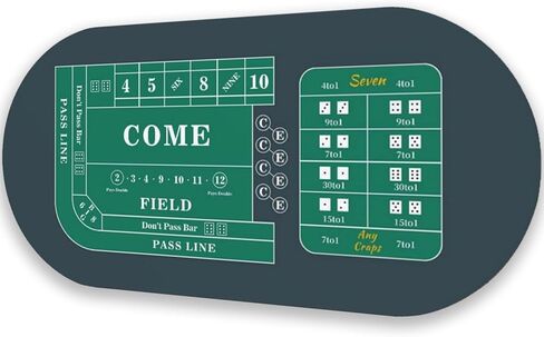 AQQA Poker Table Top 70" x 35"with Black Playing Cards, Texas Hold'em Poker Rubber Mat Poker Topper for Tables,Folding Portable Poker Table Top Layout for Poker Game in Kuwait