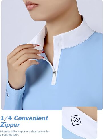 Women's Horse Riding Shirt Long Sleeve Top Comfortable Breathable Quick-Dry Horseback Riding Shirts Equestrian Women in Saudi Arabia