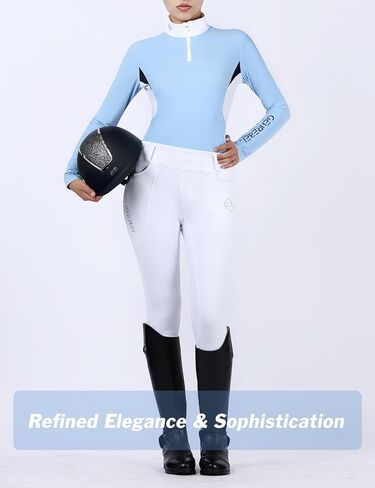 Women's Horse Riding Shirt Long Sleeve Top Comfortable Breathable Quick-Dry Horseback Riding Shirts Equestrian Women in Saudi Arabia
