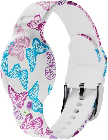 1|2 Pack Bracelet for AirTag 2nd Gen (2026) & 1st for Kids, Waterproof for air tagholder with Soft Silicone Anti-Lost Hidden Wristband Accessories Watch Band for Child, Light Pink in Saudi Arabia