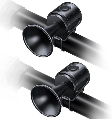 Electric Bike Horn, 130db Electronic Bicycle Horns for Handlebars, IPX4 Waterproof Loud Bicycle Bell with 3V Button Battery Operated, Easy Installation, for Scooter Ebike Motorcycle Road Bike in Saudi Arabia