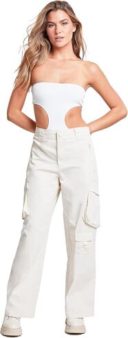 YMI Relaxed Fit Colored Cargo Utility Pant, Charcoal, S in Saudi Arabia