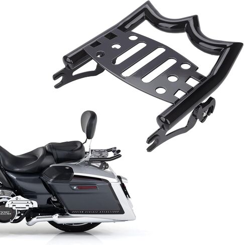 Quick releaseTour Pack Luggage Rack, Two-Up Luggage Rack Rear Mounting Rack Kit Fits for Harley Touring Street Glide Electra Glide Road King Road Glide 2009-2024 Grab Handles Bracket (Chrome) in Saudi Arabia