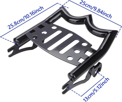 Quick releaseTour Pack Luggage Rack, Two-Up Luggage Rack Rear Mounting Rack Kit Fits for Harley Touring Street Glide Electra Glide Road King Road Glide 2009-2024 Grab Handles Bracket (Chrome) in Saudi Arabia