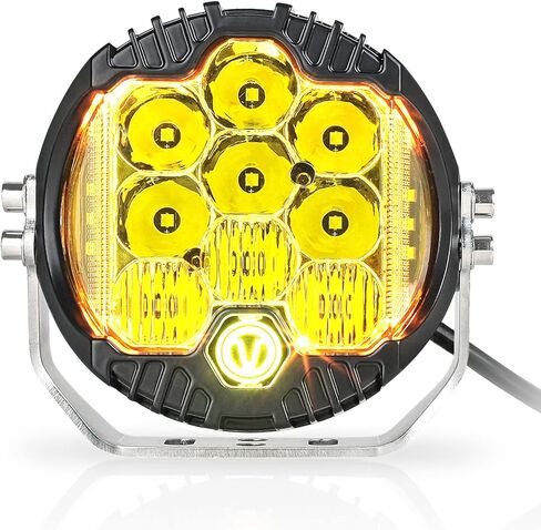 5 بوصة 50W LED LED LIGHT ، 5000LM ROAD ROAD IP67 ROOTPROOT ROUND WORK SPOT SPOT SPOT COMBO لـ Wrangler ، ATV ، SUV ، UTV ، شاحنات ، بيك آب ، 4x4 ، F150 - حزمة 1 in Saudi Arabia